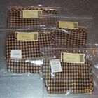 Longaberger Khaki Check CANISTER BASKET SET 4-Liners VERY RARE... S, M, L & XL