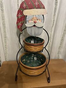 Longaberger Snowman Small Wrought Iron Frosty Baskets Liners Protectors