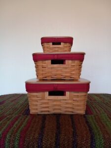 Longaberger Storage Solutions Three Basket Set