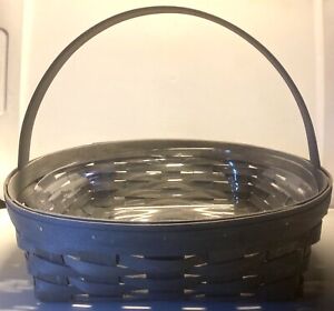 Longaberger Round Pie Basket for Grandma Bonnie Pie Plate Pewter NEW 