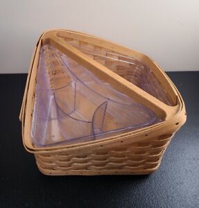 LONGABERGER  SPIN ORGANIZER  BASKET,  LAZY SUSAN, TWO PROTECTORS, 2007 - Turning