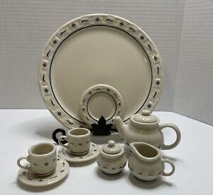 Longaberger Collectors Club Pottery Miniature  Tea Set