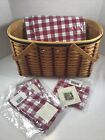 Longaberger 2002 Hostess Block Party All American Basket with Placemats Napkins