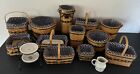 Collection of 12 Longaberger JW Miniature Baskets & Pottery