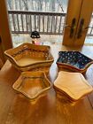 Longaberger NEW 4 Shining Star Baskets.  LINER, PROTECTOR, WOOD LID