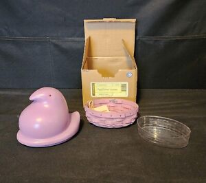 Rare Longaberger 2013 Purple Peep Basket Set with Protector in Mint Condition