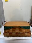 Longaberger – Holiday Hostess 2002 Treasures Large Basket (Green Accent) Combo