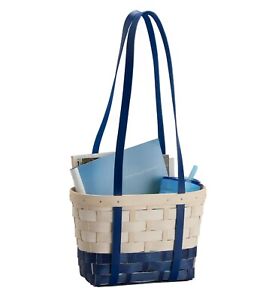 Longaberger Medium Boardwalk Basket Set - Blue & White **NEW**