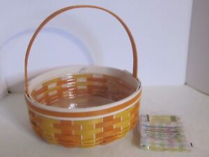 Rare Longaberger 2016 EASTER Basket + Protector + Fabric Square ~ Spring