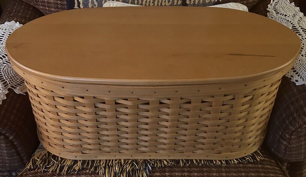 Longaberger 2001 LARGE WORKLOAD Basket W/ LID