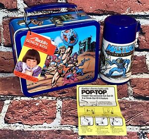 NEW Old Stock VINTAGE 1984 Masters of the Universe MOTU Metal ALADDIN Lunchbox!!