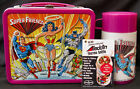 Vintage SUPER FRIENDS Lunchbox & Thermos - DCU Superheroes (1976) C-9 Minty!