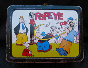 Vintage POPEYE Lunchbox - Comic & Cartoon - R-9 RARE!!!  (1962) C-7.5 Nice!