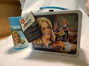 The Bionic Woman Lunchbox with Thermos and tags unused Vintage