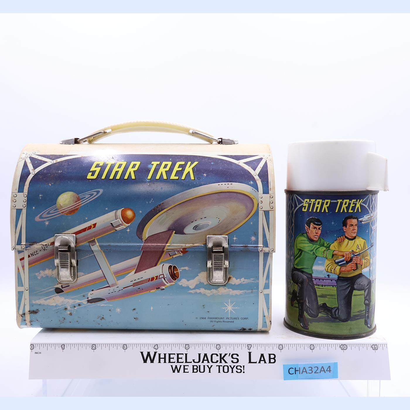 Star Trek Metal Dome Lunch Box 1968 Aladdin Vintage w/ THERMOS