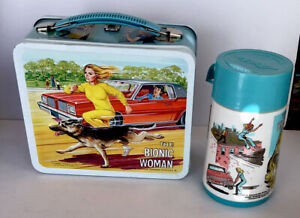 Vintage 1978 Bionic Woman Lunchbox W/ Thermos New Unused. Near Mint!