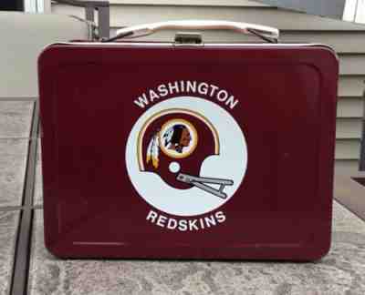 * VINTAGE * RARE * 1970's NFL WASHINGTON REDSKINS LUNCHBOX WITH THERMOS