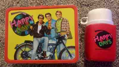 Vintage Happy Days Fonz Lunchbox With Thermos Excellent Condition! ????