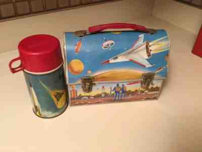 1960 Astronaut Satellite Dome Lunch Box & Thermos * Vintage * Space W Thermos