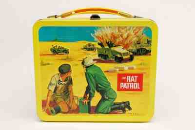 Vintage 1967 "THE RAT PATROL" Metal Lunch Box And Thermos