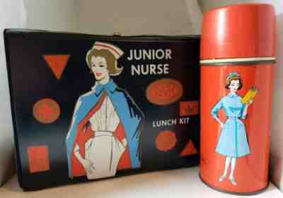 Rare Lunch Box 1963 Nurse Lunch Box Vinyl Junior Nurse Lunch