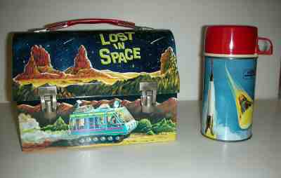 LOST IN SPACE Vintage Original Metal DOME Lunch Box w/Thermos 1967 FaNtAsTiC SEE