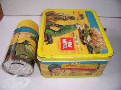 Vintage 1967 RAT PATROL lunchbox & THERMOS BRIGHT CLEAN  Nr MINT EX NICE Aladdin