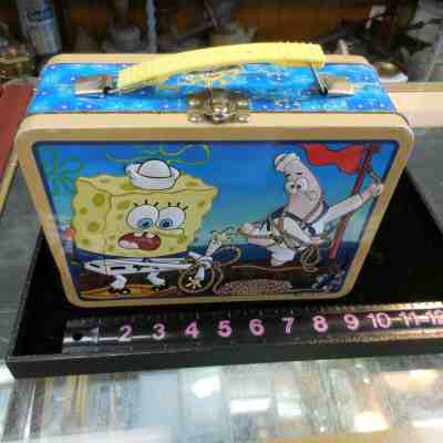SpongeBob SquarePants Tin Lunch Box Nickelodeon 2001 Great!