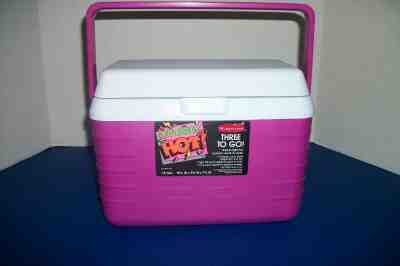 Vintage Rubbermaid Personal Lunch Box Cooler #2901, Pink, Used