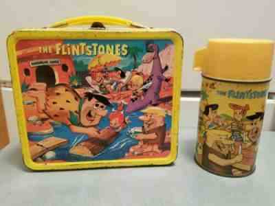 Vintage Flintstones Lunch Box w/ Thermos 