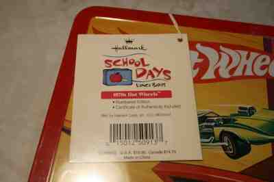 Hot Wheels 1998 Hallmark School Days Retro Lunch Box. New Sealed!