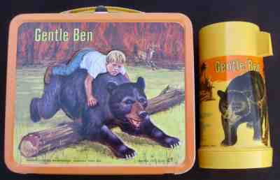 Vintage GENTLE BEN Lunchbox & Thermos - Bear TV - R-6 Rare (1968) C-8.5 Awesome!