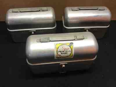 Vintage Silver Lunch Box Leyse Aluminum Co. Metal Lunch Box Man Cave