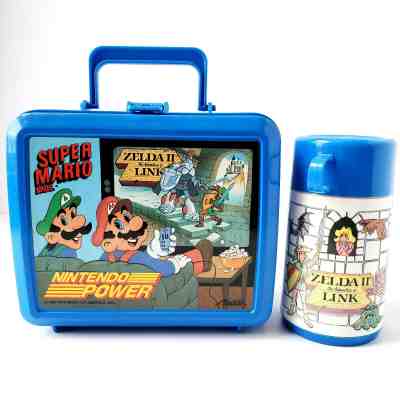 Nintendo Super Mario Bros Lunchbox & Thermos 1988 Aladdin Video Games Rare