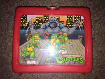 Vintage 1990 Teenage Mutant Ninja Turtles x Thermos Lunch Box And Water Bottle
