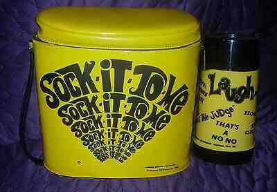 VINTAGE  LAUGH-IN  SOCK IT TO ME  VINYL LUNCH BOX WITH THERMOS  1968  ALADDIN