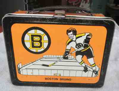 Vintage 1973 Okay Boston Bruins Metal Lunch Box NHL Hockey Scarce No Thermos