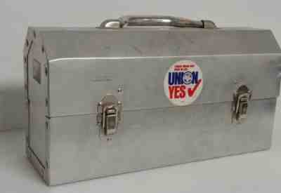 VINTAGE Aluminum Lunch Box L. MAY MFG. Sudbury Ontario Lunchbox