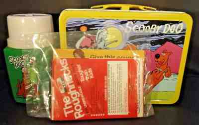 Lot - 1973 Scooby Doo Lunchbox with Thermos- Yellow Trim