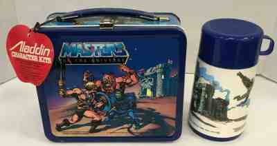UNUSED WITH TAGS VINTAGE MASTERS OF THE UNIVERSE LUNCHBOX AND THERMOS FREE SHIP 