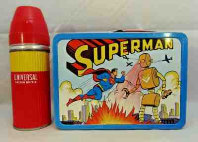1954 VINTAGE UNIVERSAL SUPERMAN LUNCHBOX & THERMOS