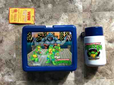 BRAND NEW Vintage 1991 Teenage Mutant Ninja Turtles TMNT Thermos Lunchbox