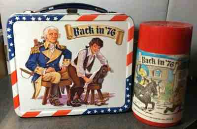 Vintage 1975 Back In '76 Bicentennial Lunchbox with Thermos