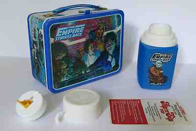 STAR WARS Empire Strikes Back Vintage 1980 Metal Lunchbox NEVER USED w Thermos