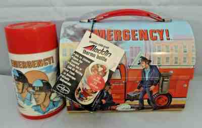 1977 VINTAGE ALADDIN  EMERGENCY!  LUNCHBOX & THERMOS UNUSED TAGS!