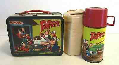 1964 Vintage Rare R9 Popeye Canadian issue Lunchbox Thermos Nr Mint Unused Wow!!