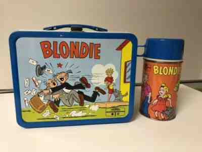 Vintage 1969 Blondie Metal Lunchbox Thermos Nice Htf Rare King Seeley Near Mint