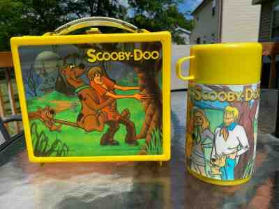 Scooby Doo Thermos Soft Lunchbox Vinyl Plush Dimensional Hanna Barbera  Vintage