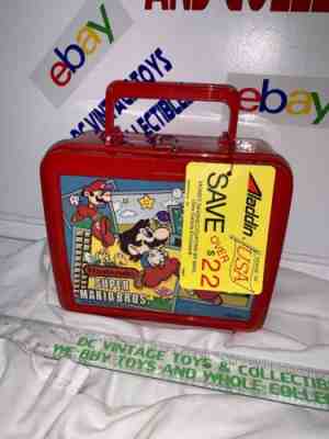 Nintendo Super Mario Bros Lunchbox & Thermos 1988 Aladdin Video Games Rare