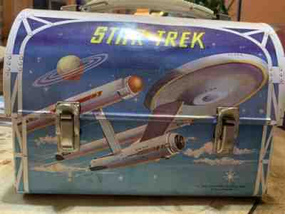 1968 Vintage STAR TREK Metal Dome LUNCH BOX and THERMOS